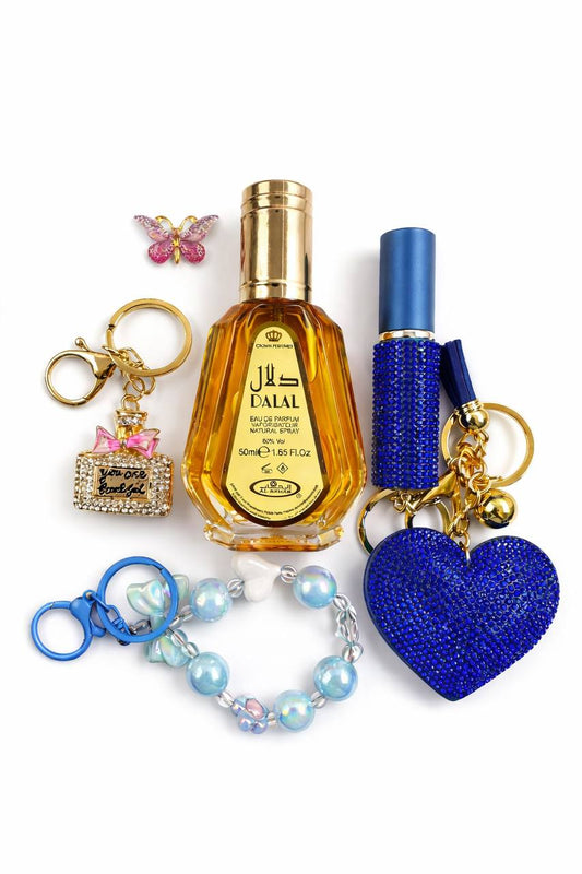 💙 L Life Perfumes – Luxury Accessories Gift Set (Dalal • Blue Hearts Edition)